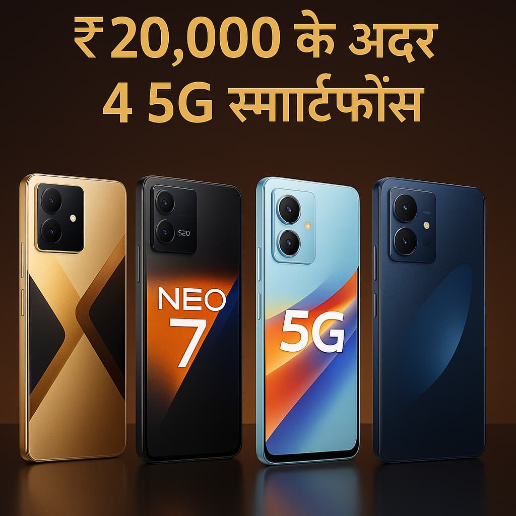 देखिए मात्र ₹20,000 के अंदर आने वाले 4 5G स्मार्टफोंस